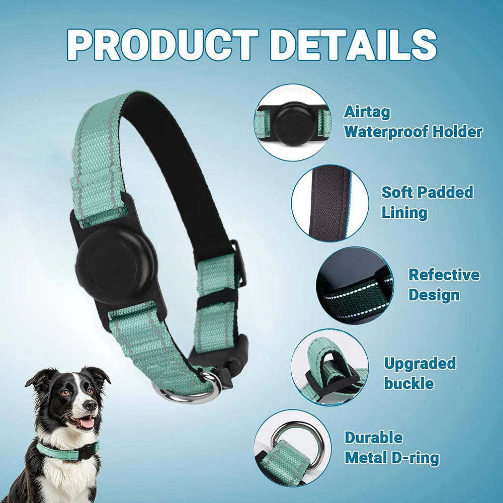 Collar rastreador con soporte para AirTag - detalle